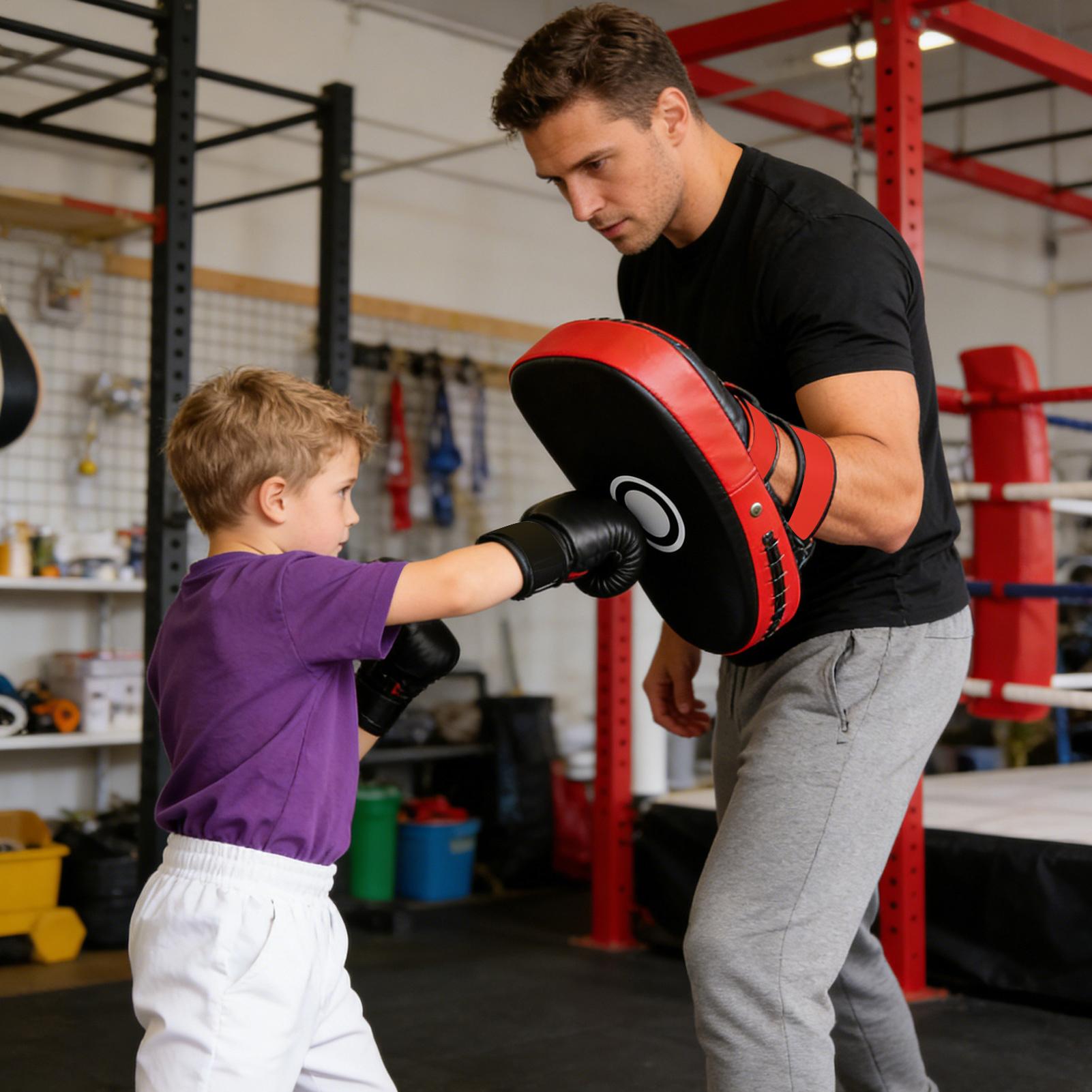 Home Gym Trainer - Protège-poignets de boxe en cuir PU,