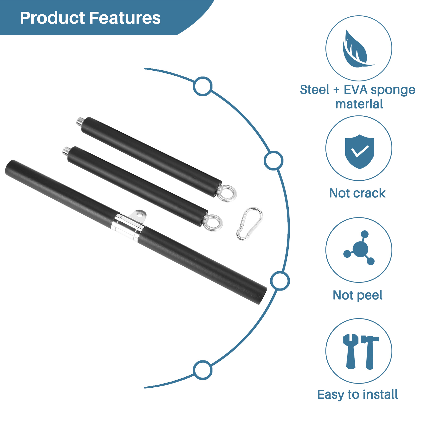 Lat Pulldown Cable - Barre de traction multifonction réglable didyou