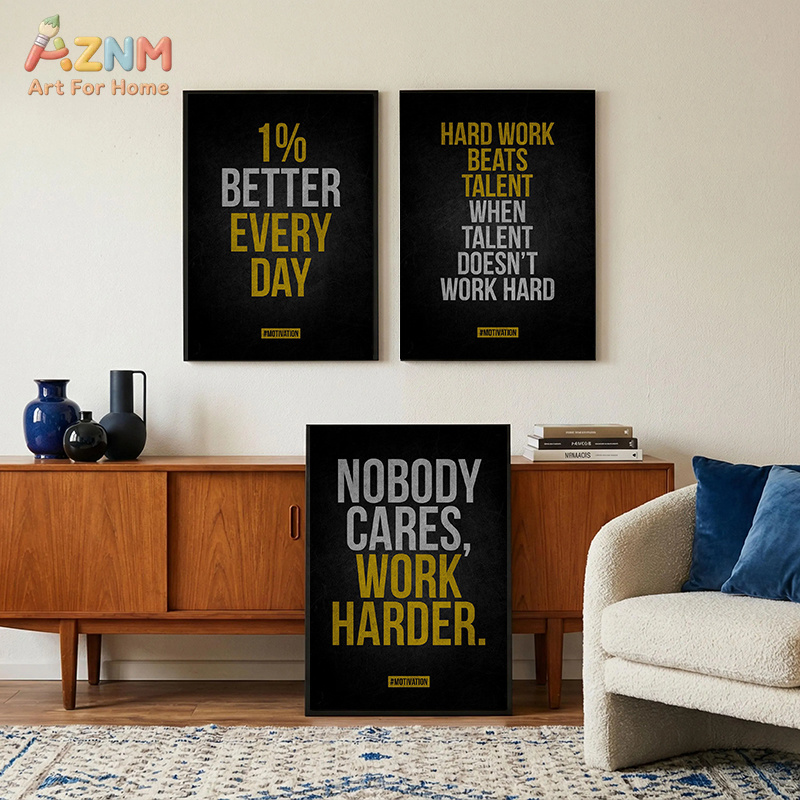 Home Gym Quotes - AZNM – toile décorative avec citation
