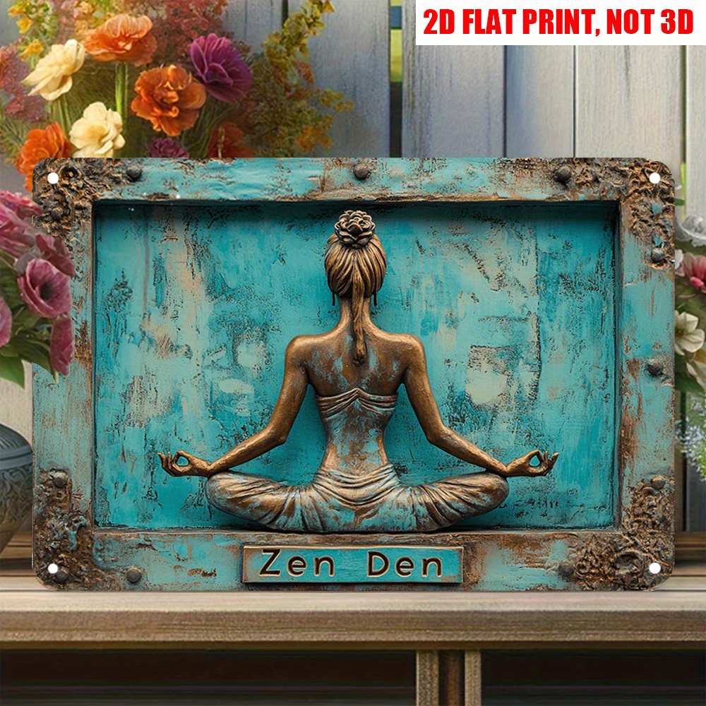 Home Gym Zen - Décoration murale en métal 2D plate