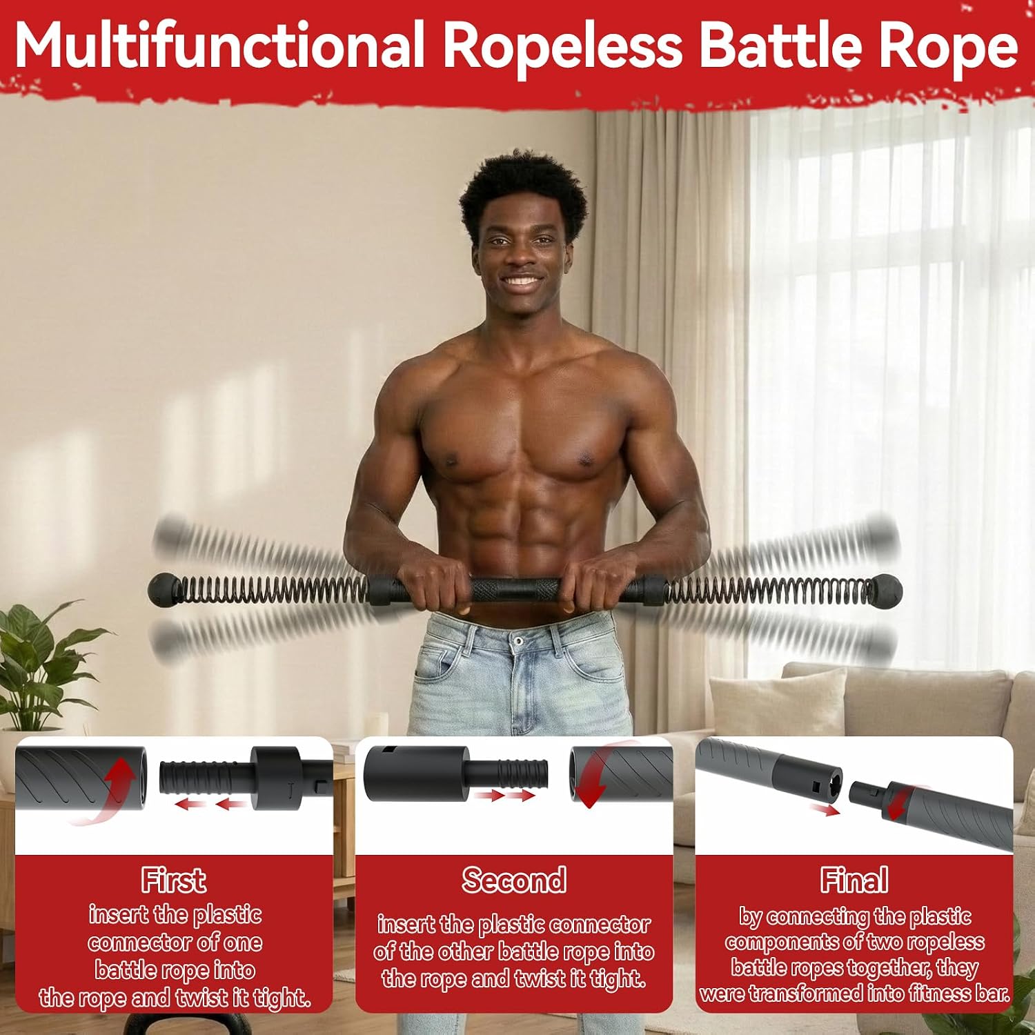 Home Gym Trainer - Barre de torsion sans fil 2-en-1