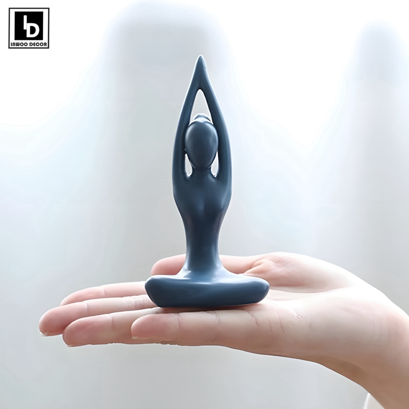 Home Gym Zen - Poses de yoga abstraites en céramique