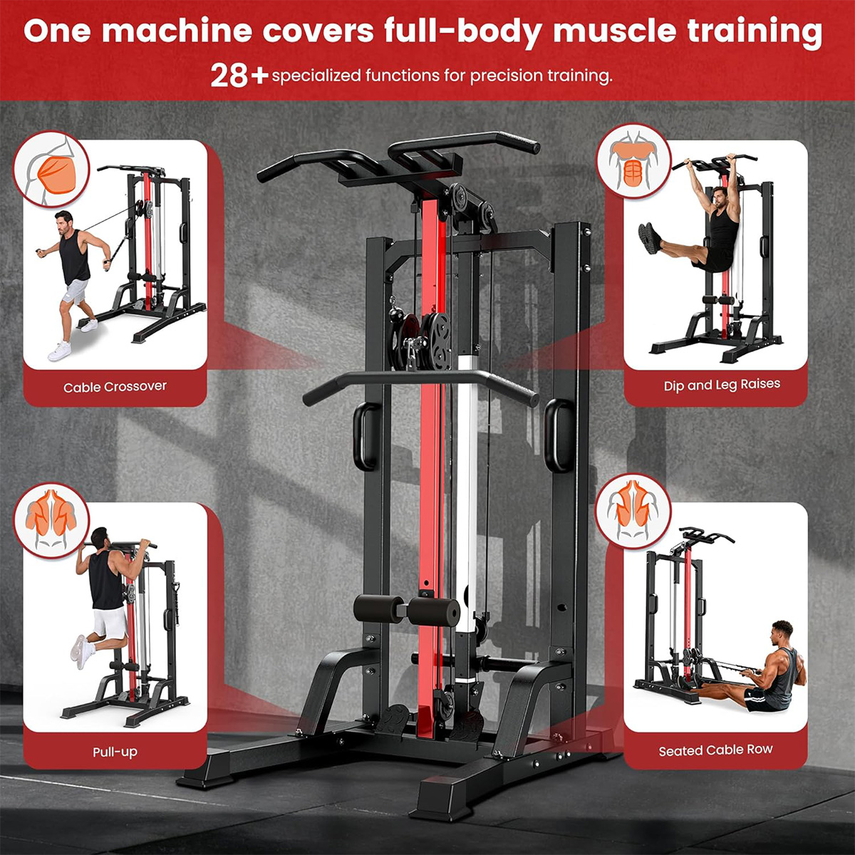 Machine de musculation Pooboo  - Home Gym Lat Pulldown avis et prix