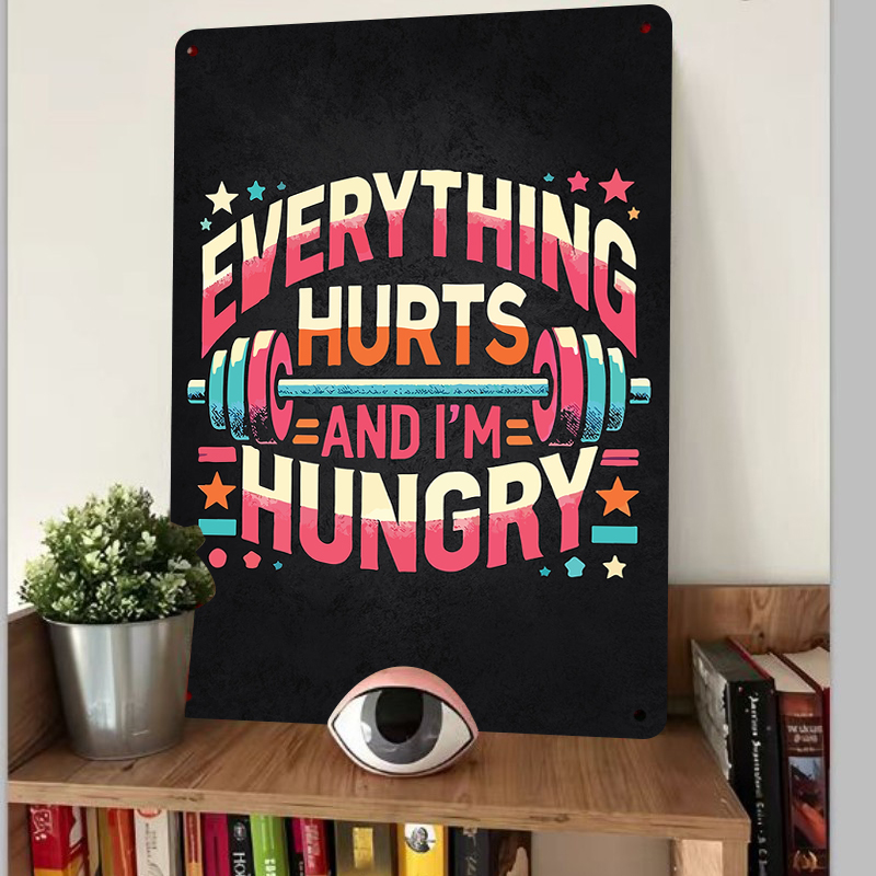 Panneau métallique en étain po - Home Gym Quotes avis et prix