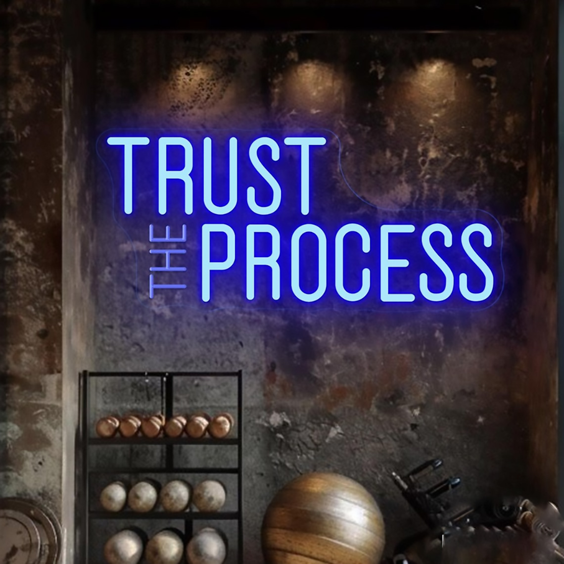 Enseigne néon « Trust The Proc - Home Gym Quotes avis et prix
