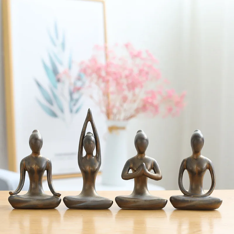 Poses de yoga abstraites en cé - Home Gym Zen avis et prix