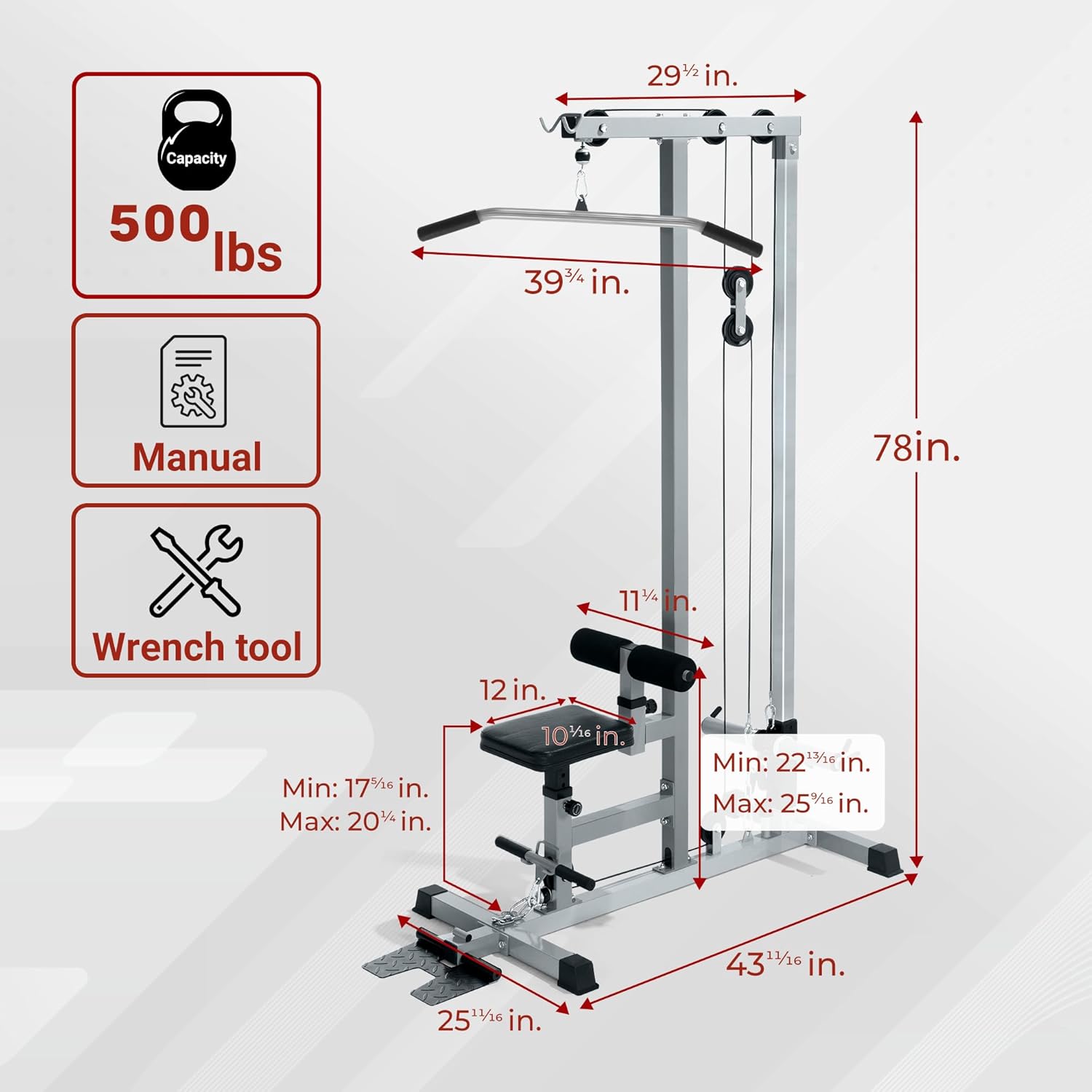 Appareil de musculation pour s - Lat Pulldown Cable avis et prix