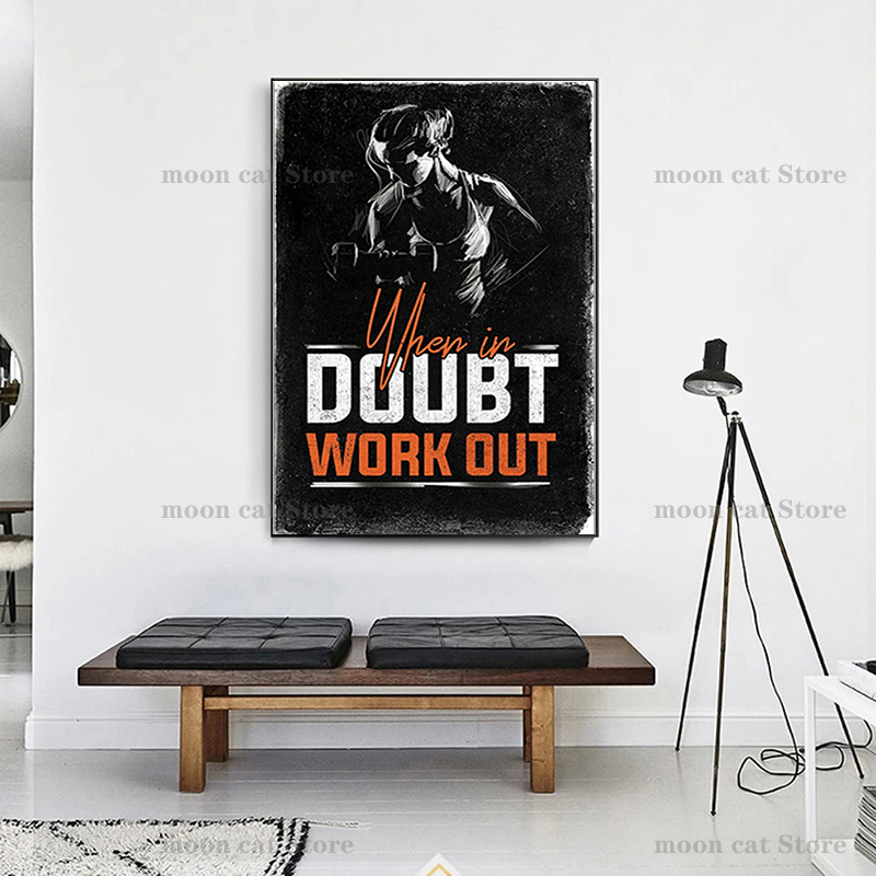 Affiche de sport de Fitness, c - Home Gym Quotes avis et prix
